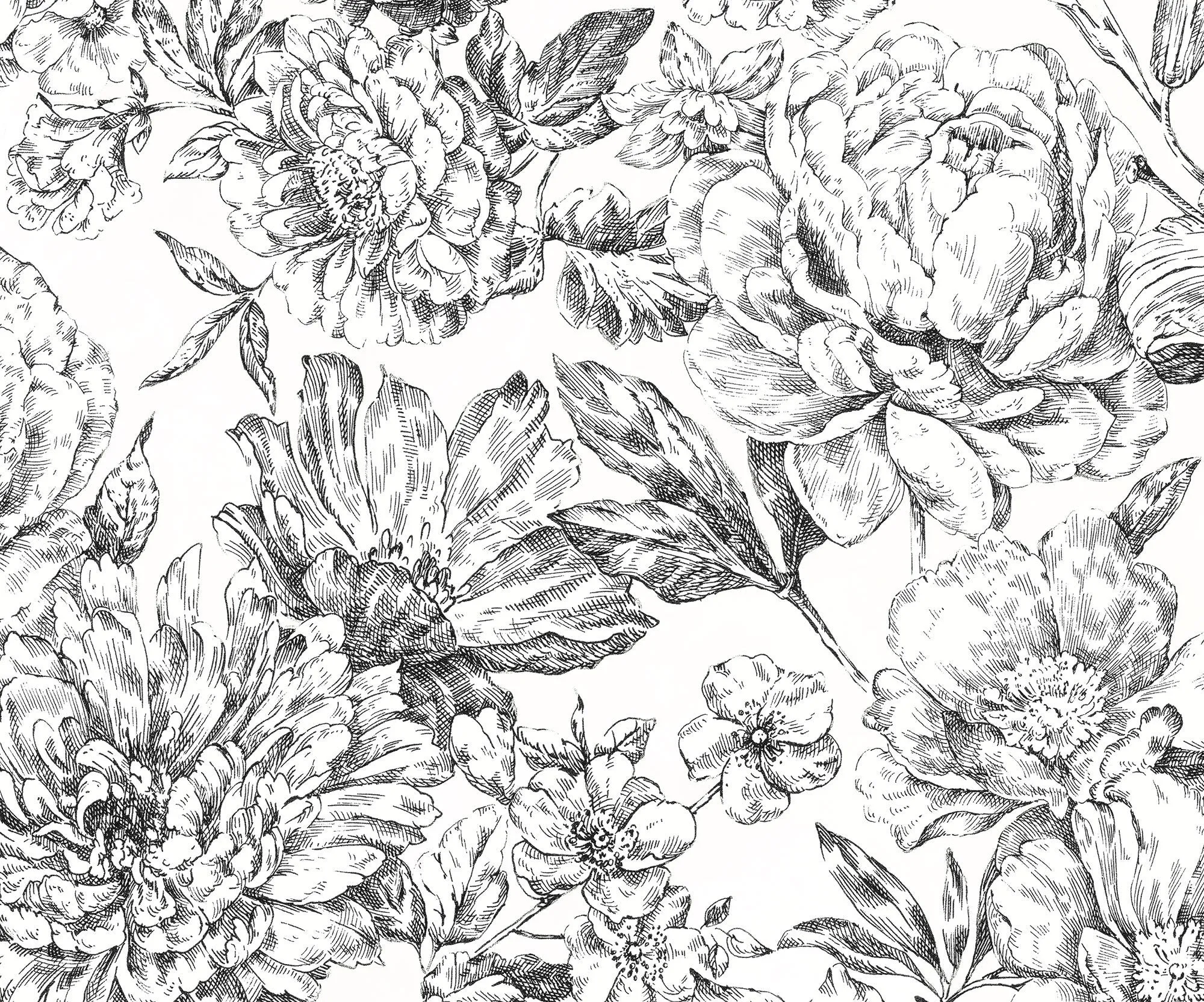 Flowerbed Mural Wallpaper