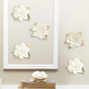 Flowerscape Wall Sculptures Set of 5 By Tozai Home