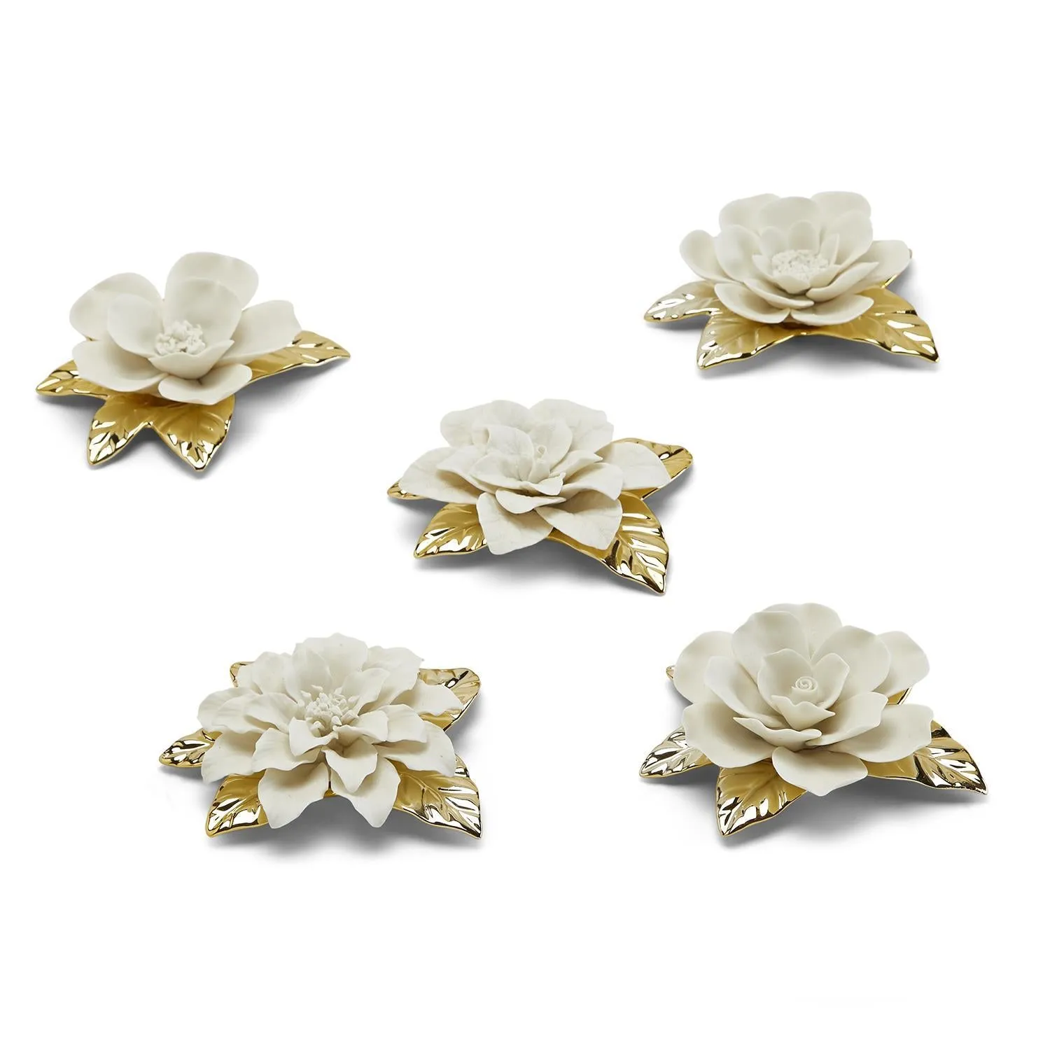 Flowerscape Wall Sculptures Set of 5 By Tozai Home