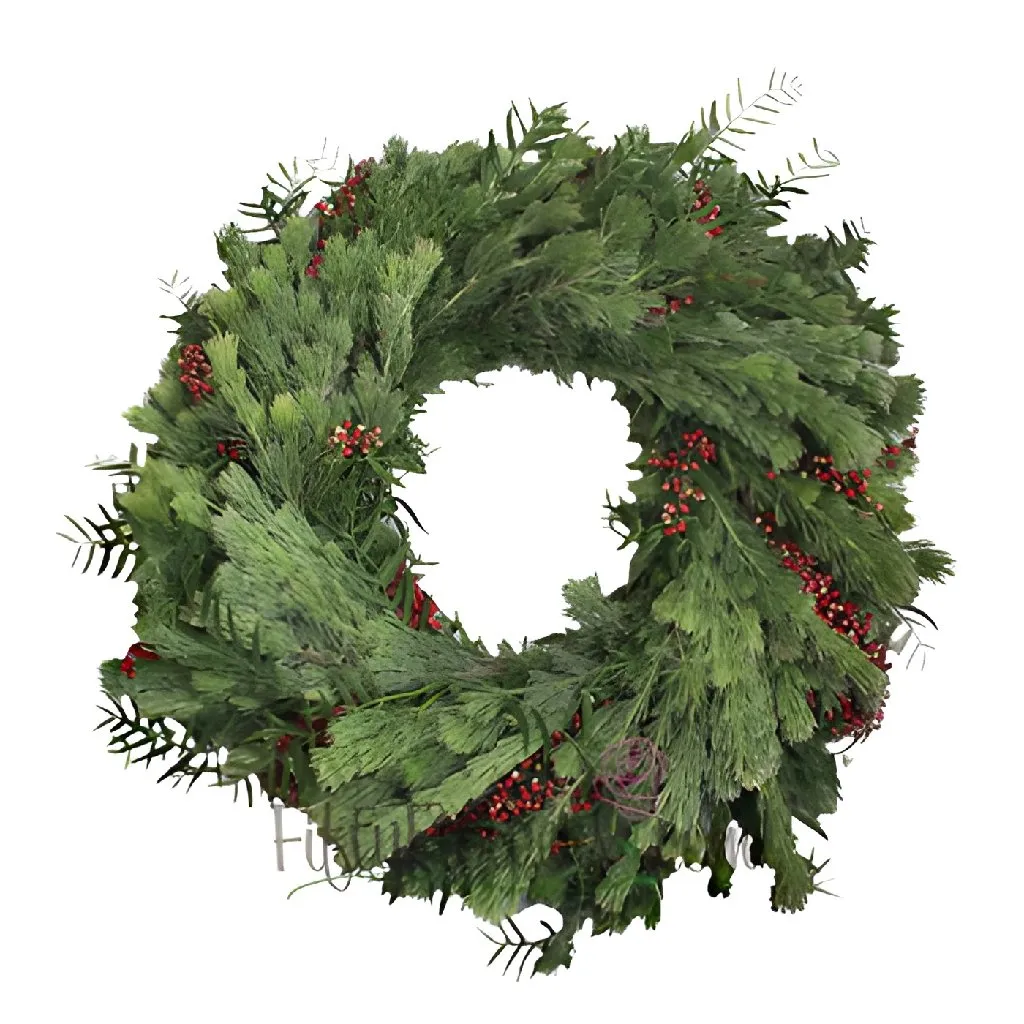 Fresh Woolly Bush and Pepperberry Wreaths