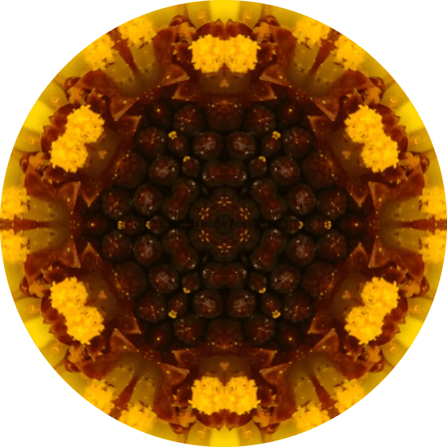 Geometric Flower Center, Brown Flower Center DECOE-FC-0013, 6" metal Flower Center