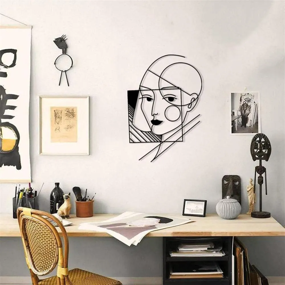 Geometric Lady Wall Art