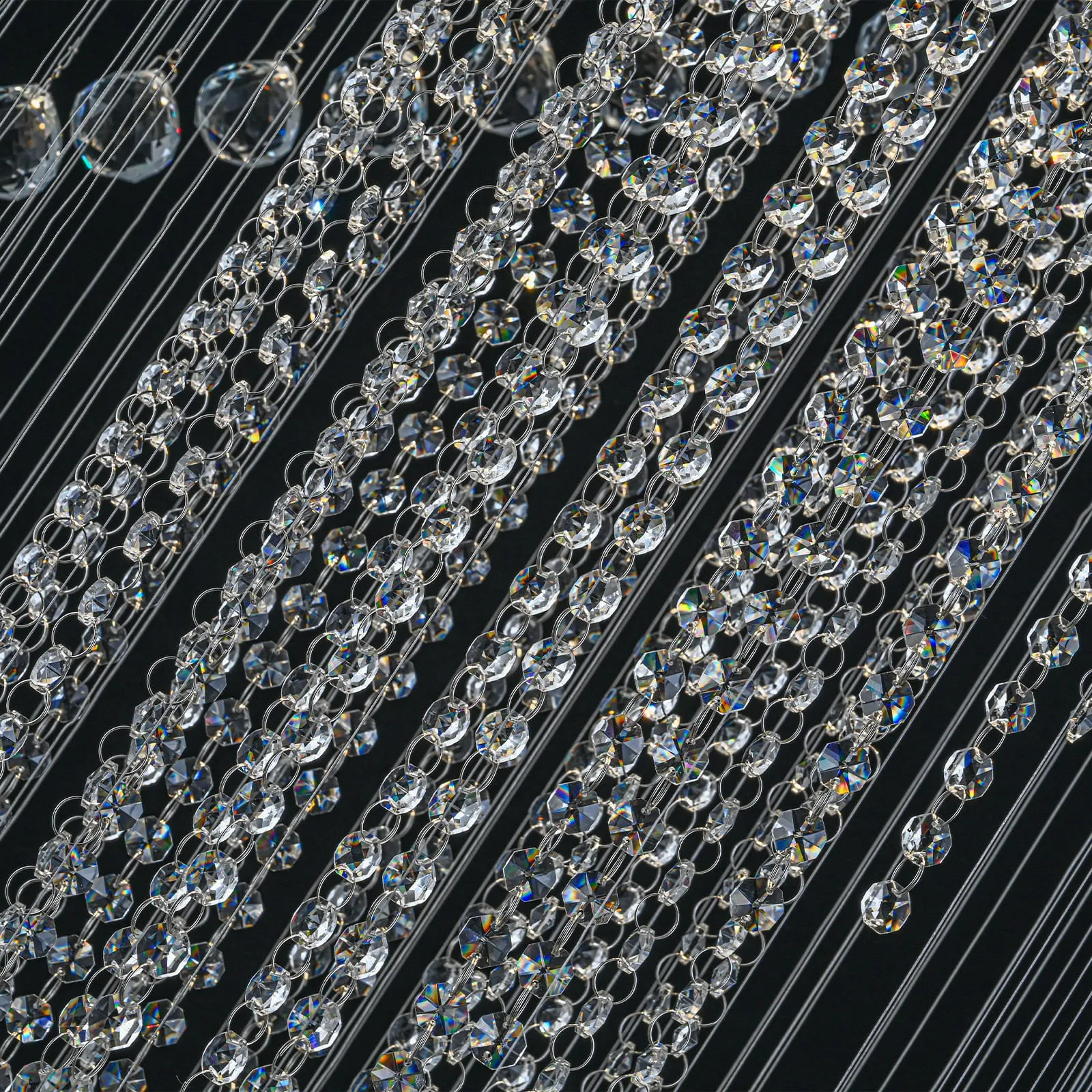 Glowlings 10-Light 98"H Luxury Double Spiral Raindrop Crystal Foyer Chandelier For High Ceilings