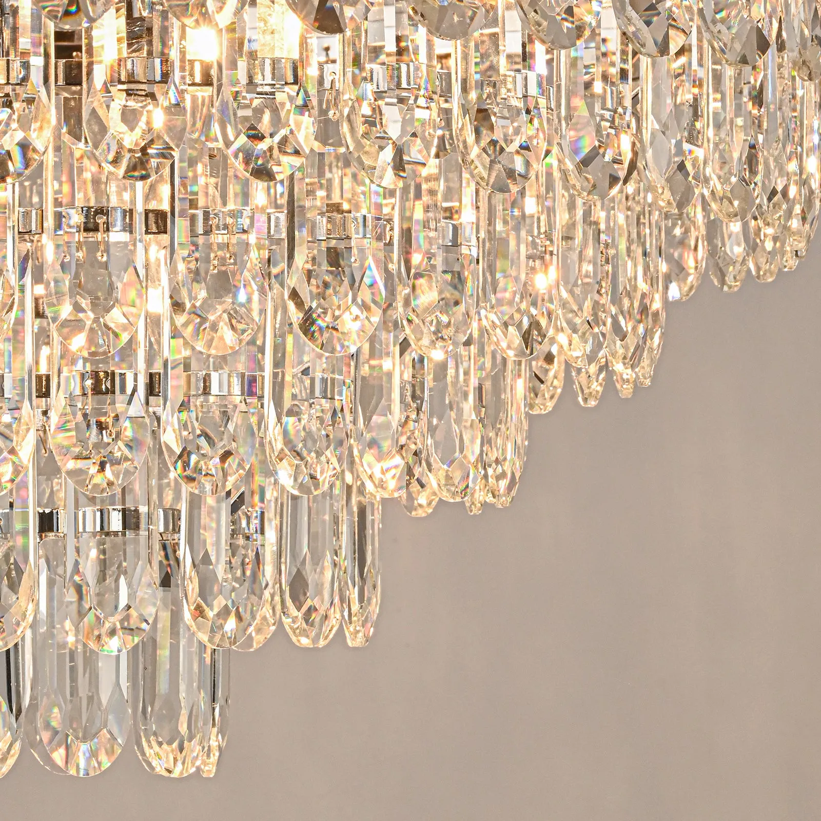 Glowlings 8-Light 24"Wide Luxury Round 6-Tiered Crystal Chandelier For Living Room
