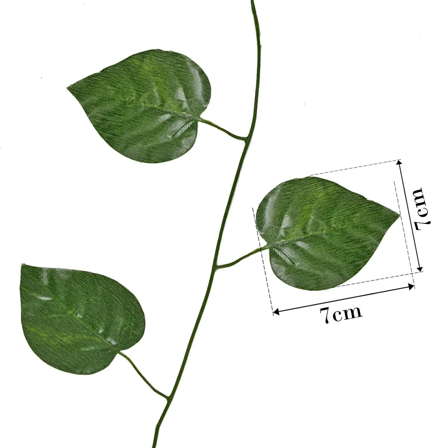 Go Hooked (Pack of 24 Creepers Artificial Garland Money Plant Leaf Creepers for Home Decoration, Party Décor (24 Creepers, 30 Leaves in 1 Creeper, 6 Foot Each), 10 Mm