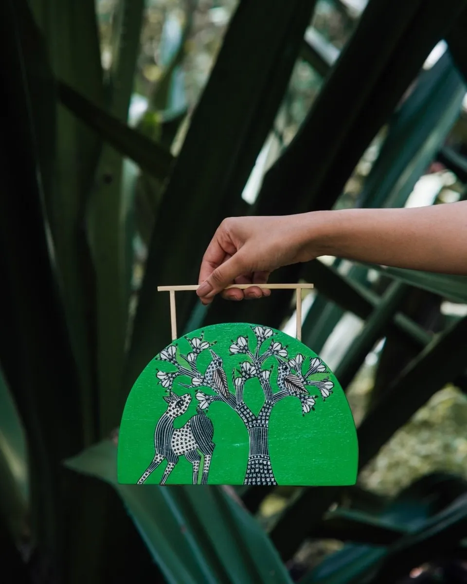 Handmade Wooden Harin Clutch- Spring
