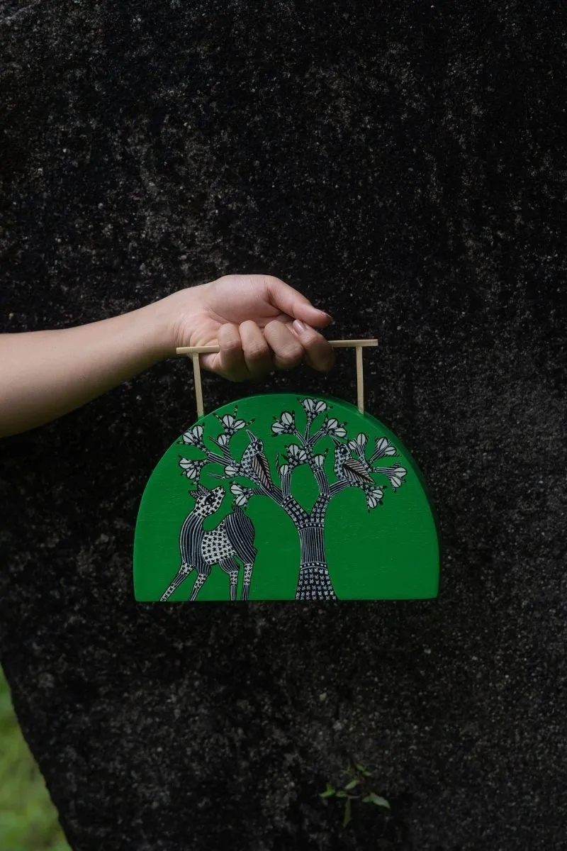 Handmade Wooden Harin Clutch- Spring