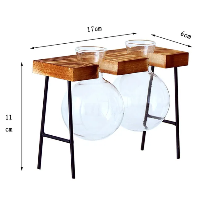 Hydroponic Wooden Frame Plant Terrariums