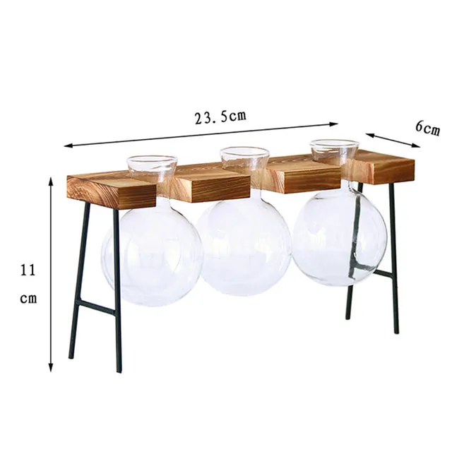 Hydroponic Wooden Frame Plant Terrariums