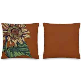 Italian Sunflowers Premium Pre-Stuffed Throw Pillows - Designed by Michigan Artists