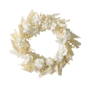 Ivory Hydrangea Pampas Wreath
