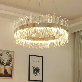 Johan - Up/Down Crystal Glass Round Hanging Ceiling Light Chandelier