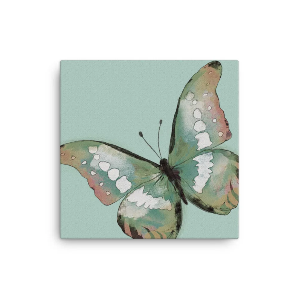 Joyful Butterfly Contemporary Ready-to-Hang Premium Wrapped Wood Frame Art - Designed by Michigan Artists