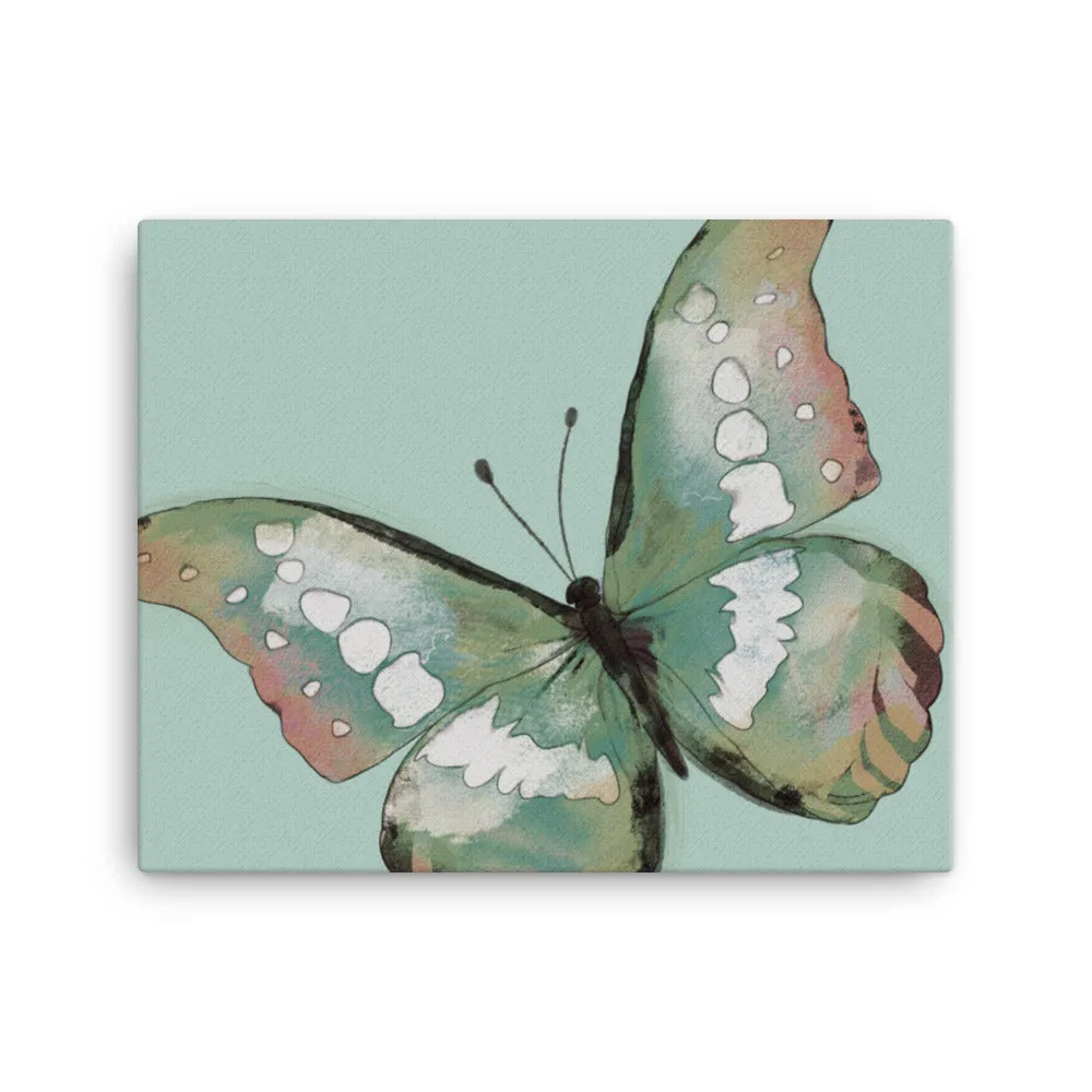 Joyful Butterfly Contemporary Ready-to-Hang Premium Wrapped Wood Frame Art - Designed by Michigan Artists