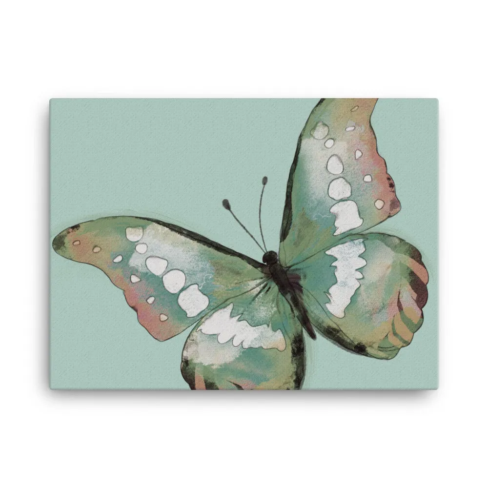Joyful Butterfly Contemporary Ready-to-Hang Premium Wrapped Wood Frame Art - Designed by Michigan Artists