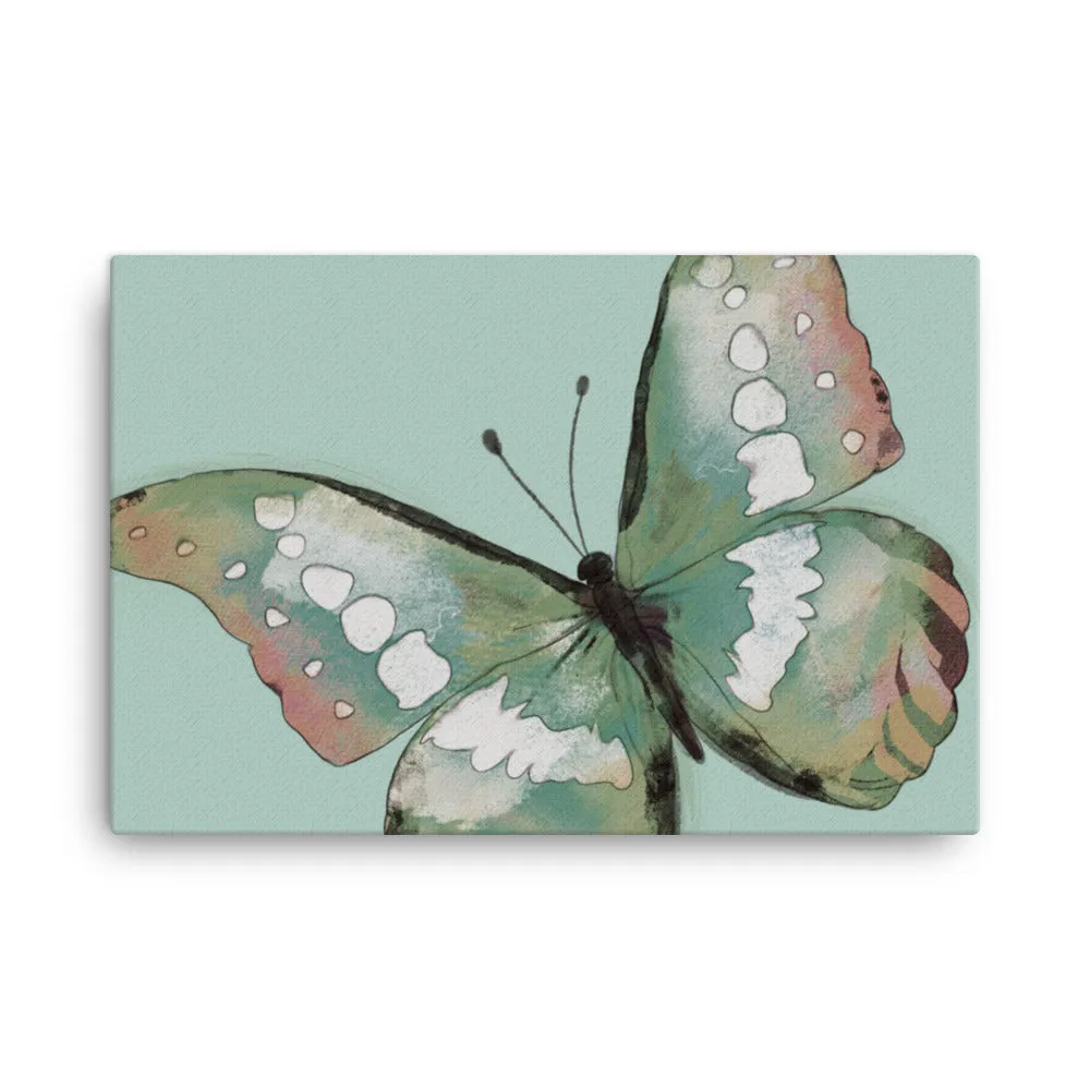 Joyful Butterfly Contemporary Ready-to-Hang Premium Wrapped Wood Frame Art - Designed by Michigan Artists