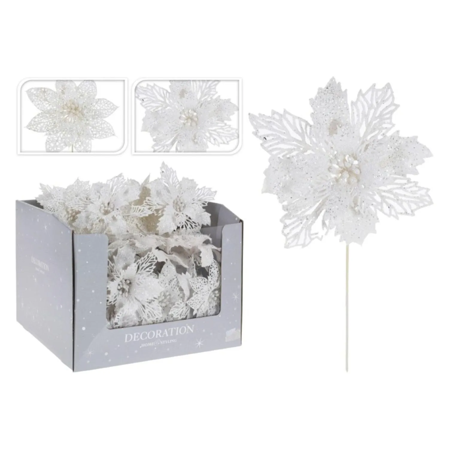 Koopman White Flower on Pick (Choice of 2)
