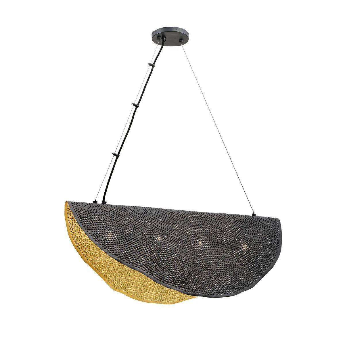 Lahar 4 Lights 36 in. Chandelier Gold & Bronze Finish