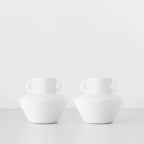 LAILA POT BUNDLE X2  |  WHITE TERRACOTTA  |  SMALL