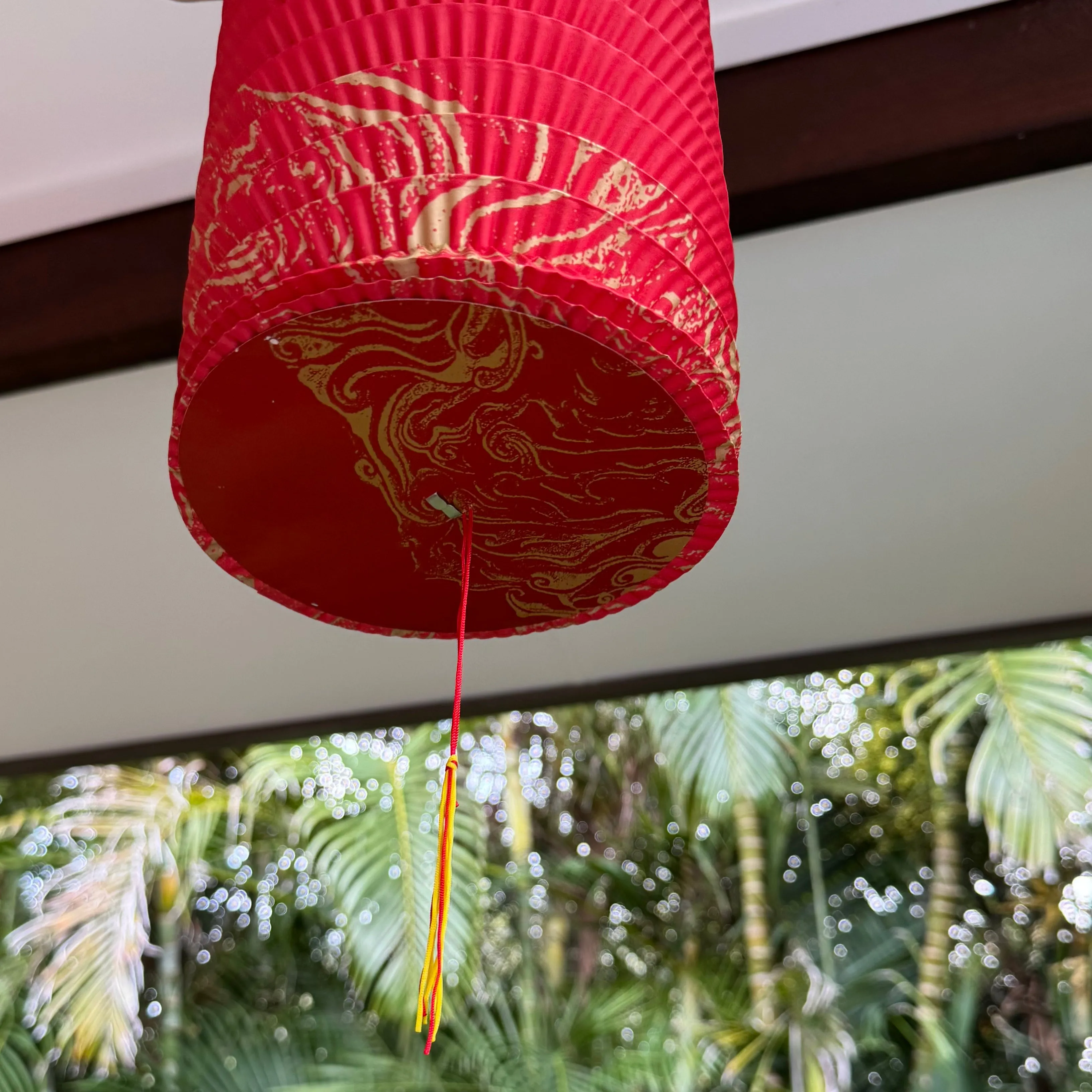 Large Red/Gold Chinese Printed Lanterns - Pack of 12