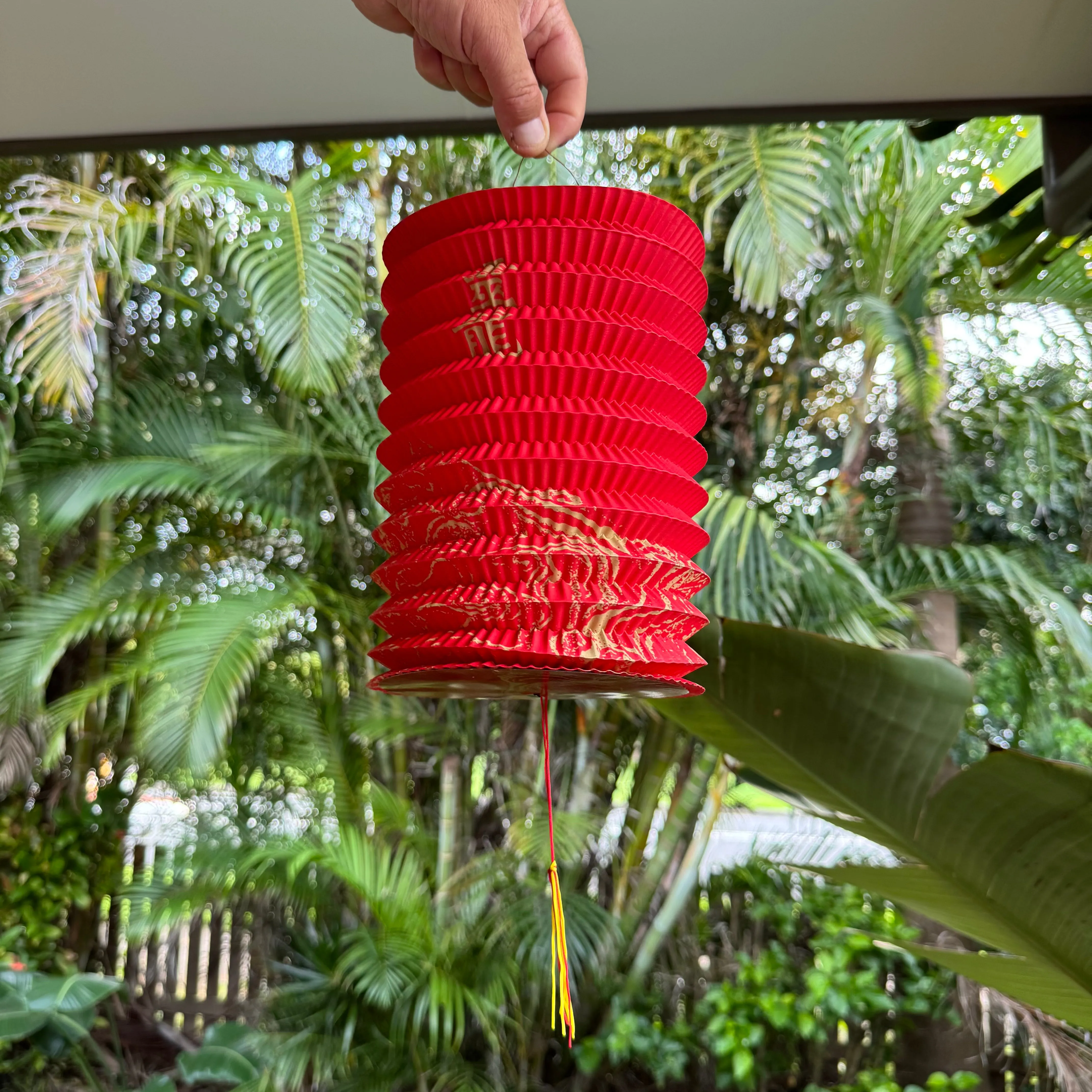 Large Red/Gold Chinese Printed Lanterns - Pack of 12