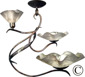 Lazy Daisy Three Blossom Swag Chandelier