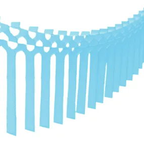 Light Blue 12 Ft Tissue Macrame Garland
