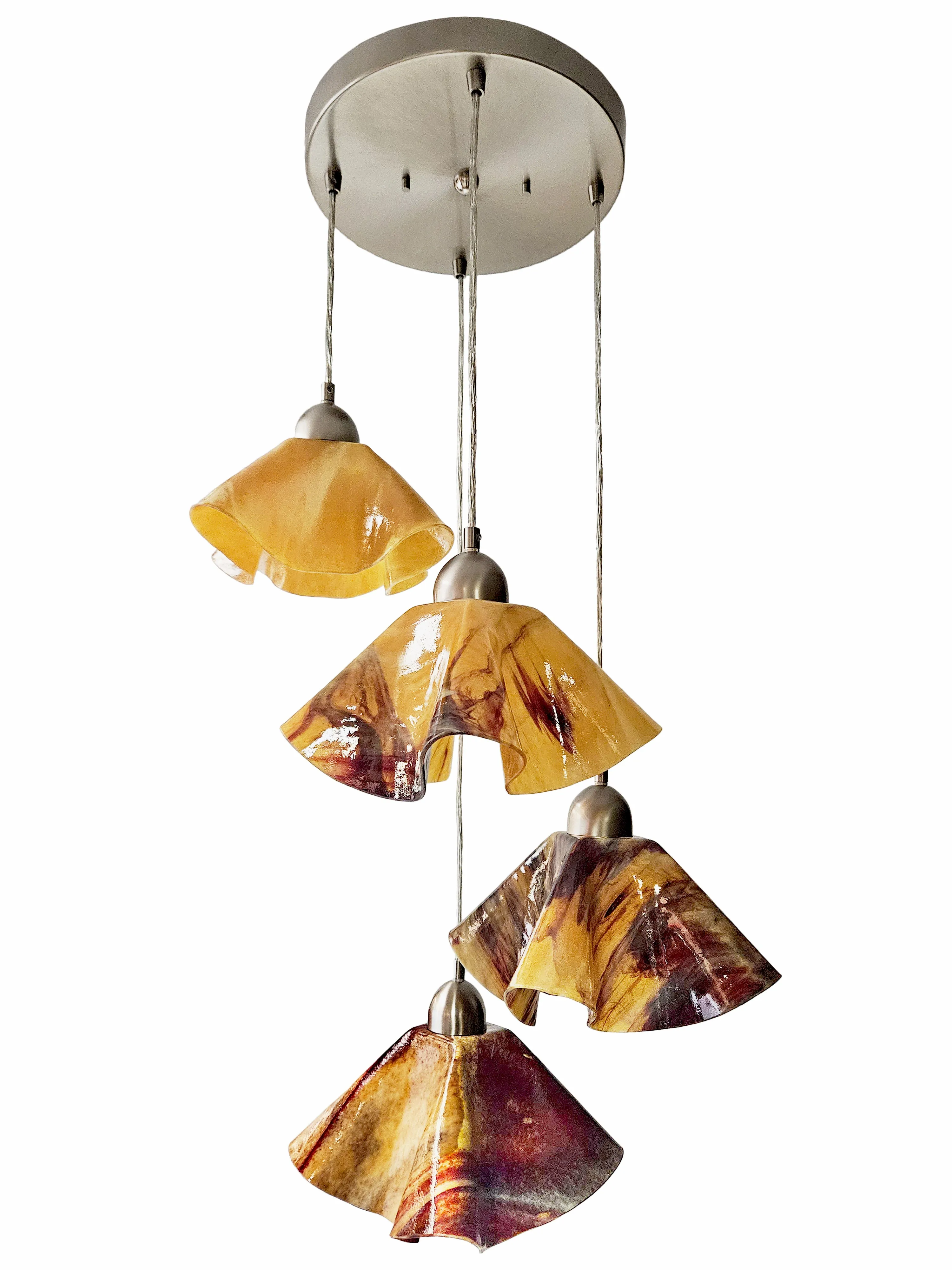 Lily Four-Pendant Rain Chandelier