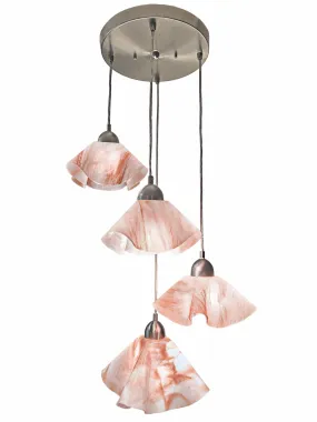 Lily Four-Pendant Rain Chandelier