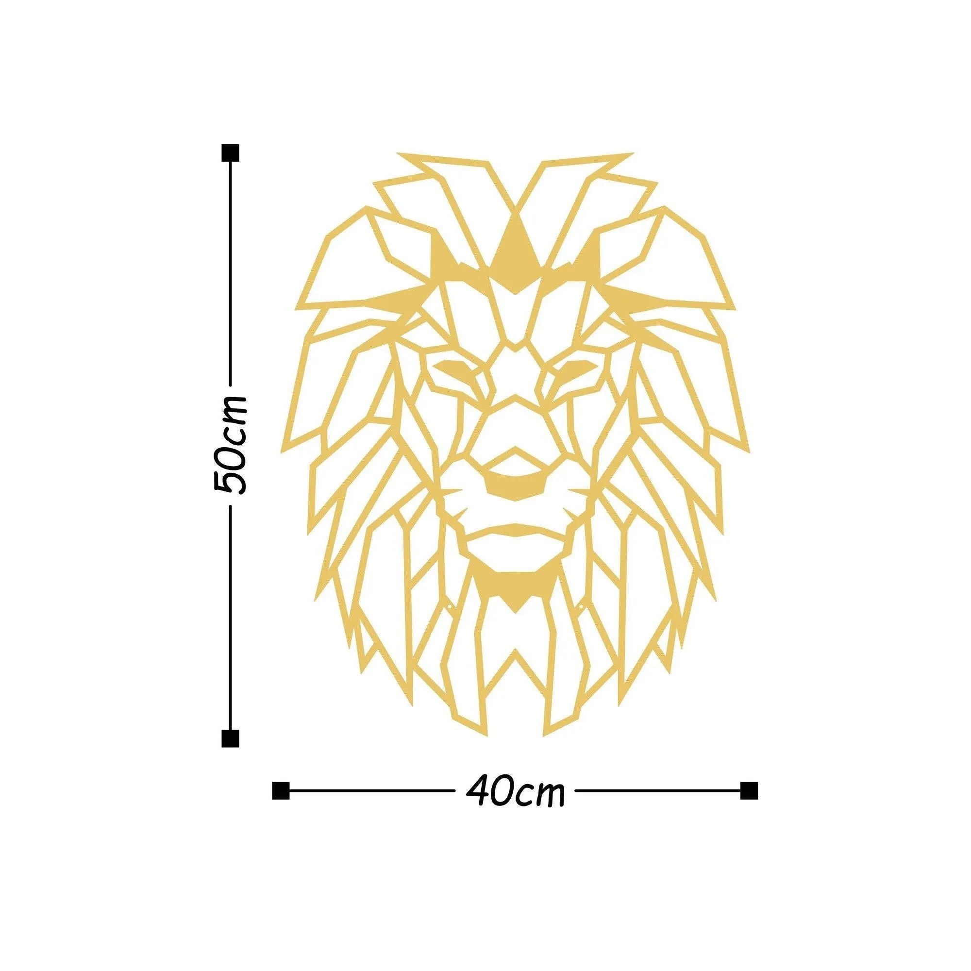 LION METAL DECOR - GOLD Wall Art