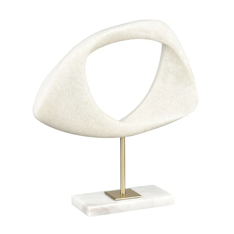 Marble, Resin, & Brass Midcentury Modern Sculptures