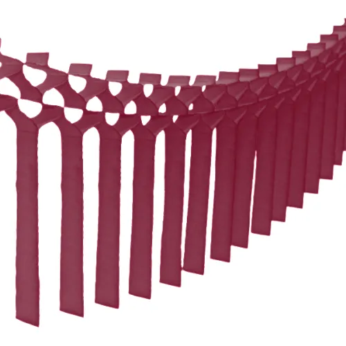 Maroon 12 Ft Tissue Macrame Garland