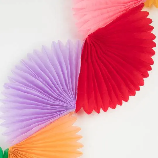 Meri Meri Rainbow Honeycomb Fan Garland