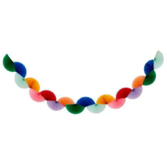 Meri Meri Rainbow Honeycomb Fan Garland