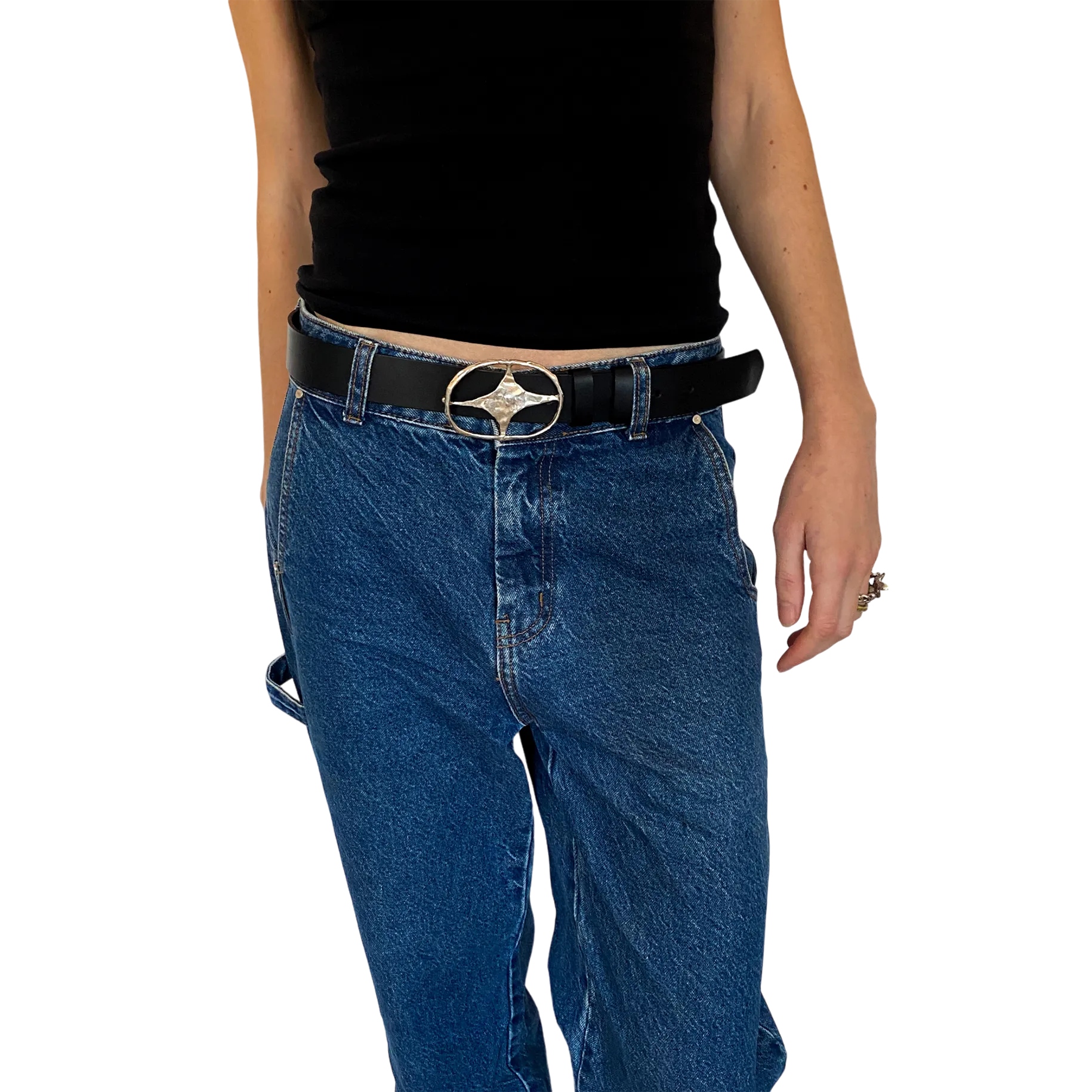 Metal Star Silver Belt