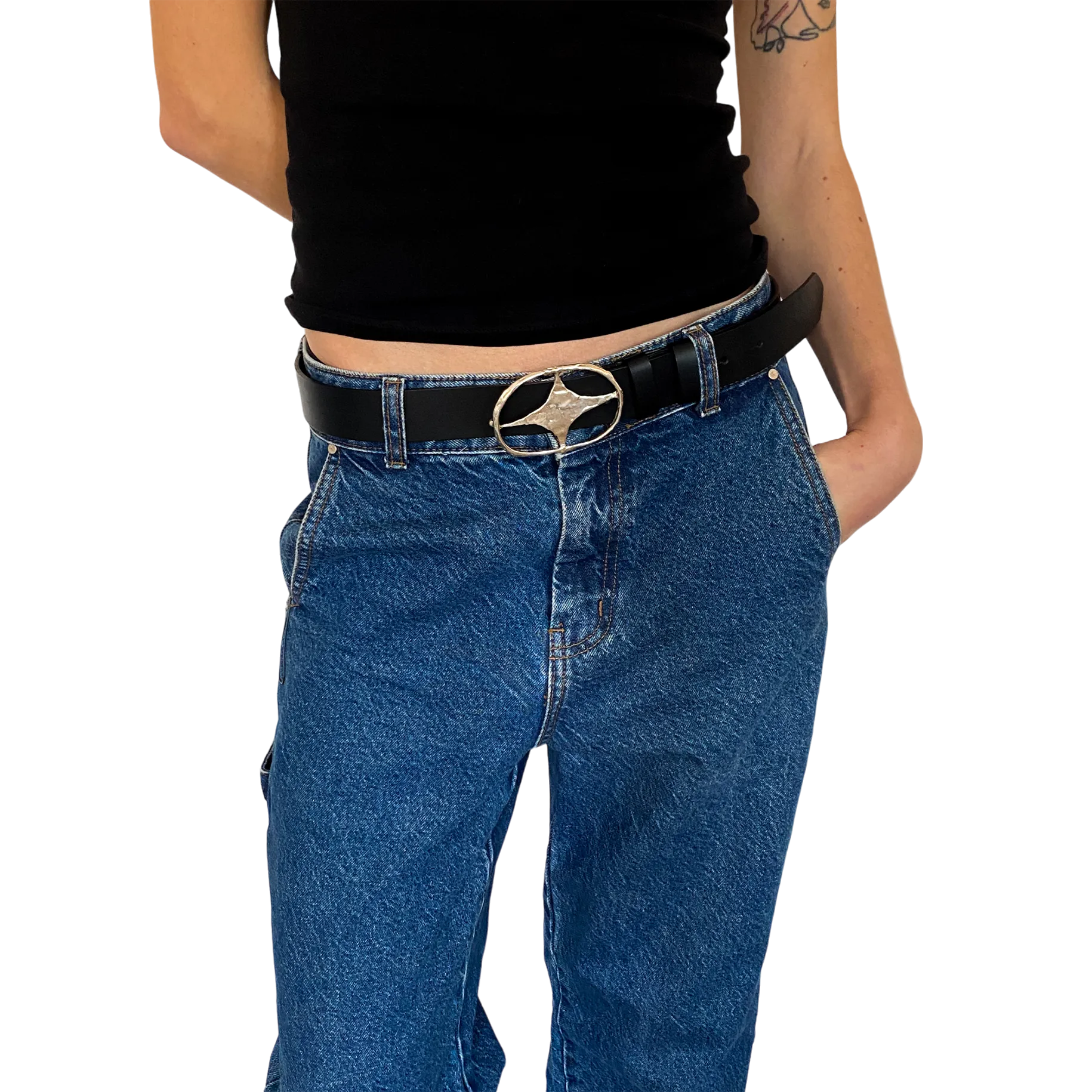 Metal Star Silver Belt