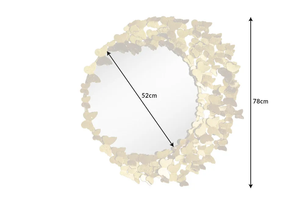 Mirror Butterfly Asymmetrical 78cm Metal Gold