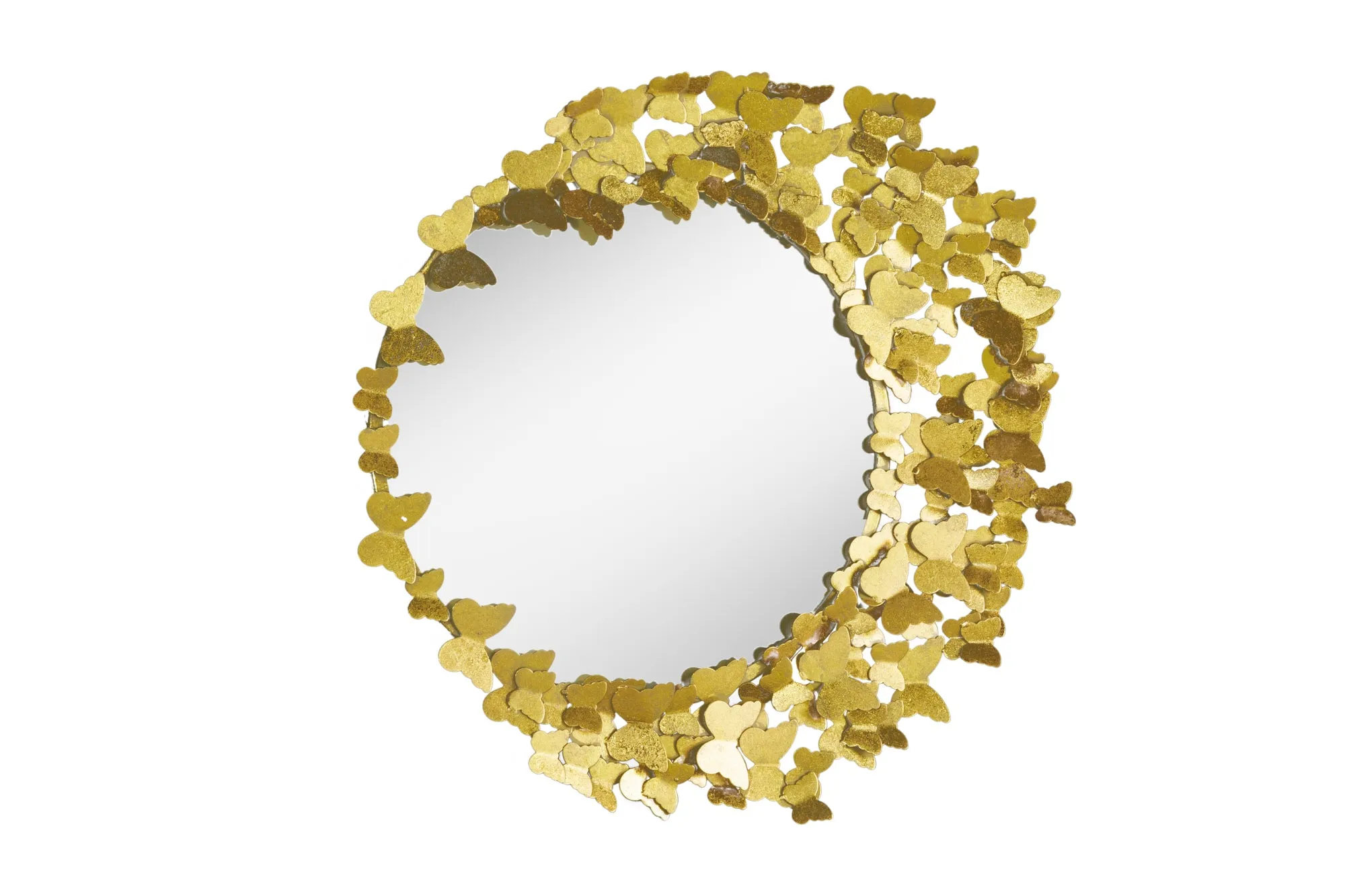 Mirror Butterfly Asymmetrical 78cm Metal Gold