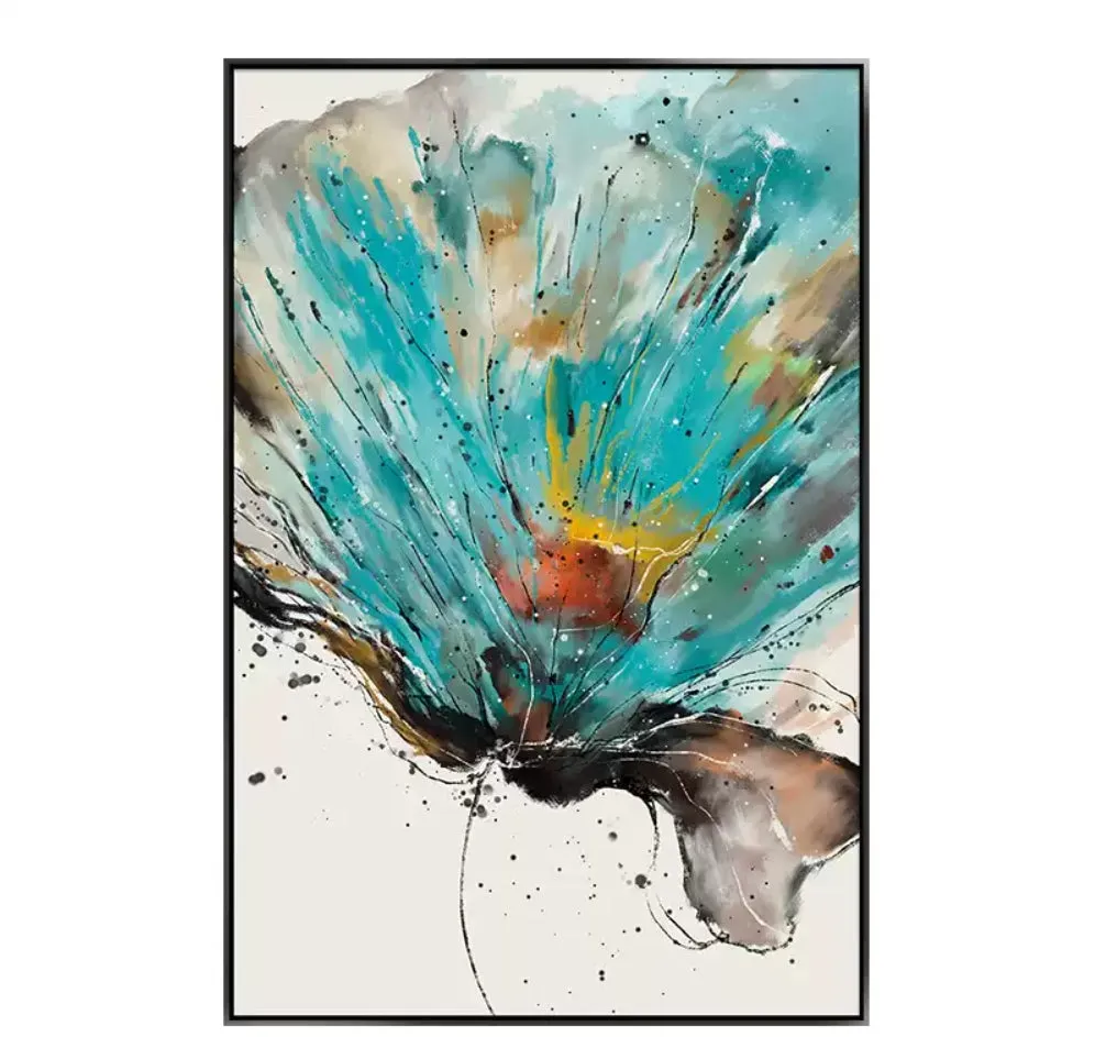 Modern simple and fresh watercolor flower hanging paintings, entrance decoration paintings, shoe cabinets, tables, light luxury restaurant murals