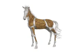 Mustang Horse Woodland Sculpture Standing