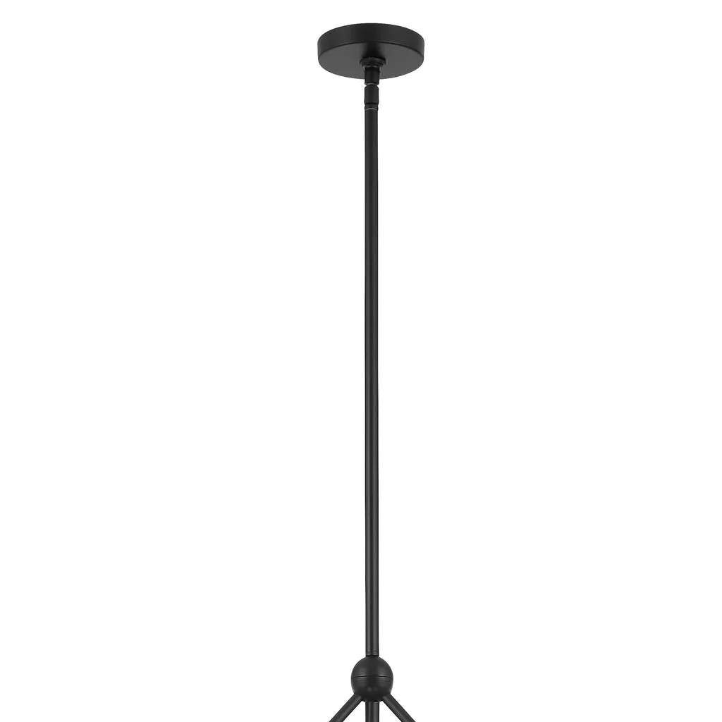 Omni 6 Light Matte Black Chandelier