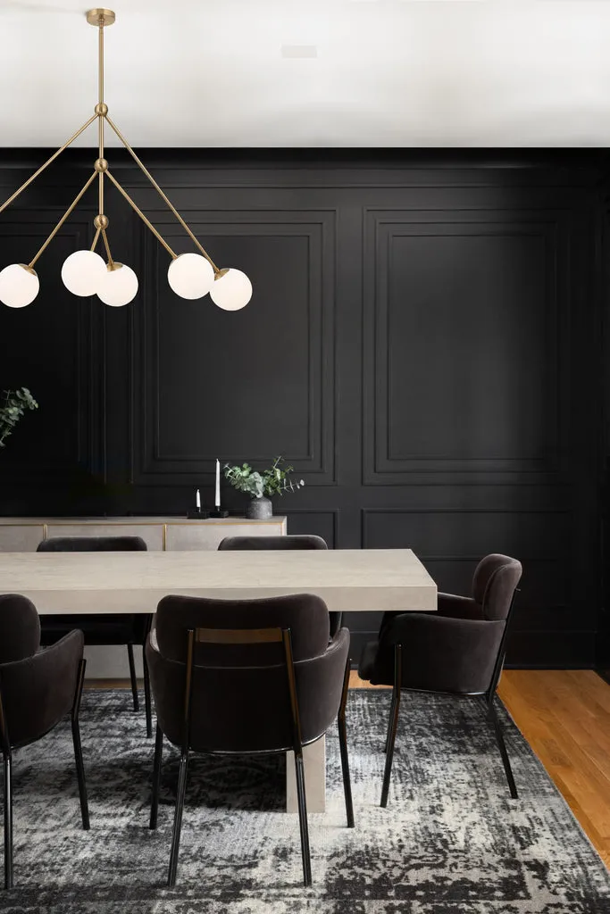 Omni 6 Light Matte Black Chandelier