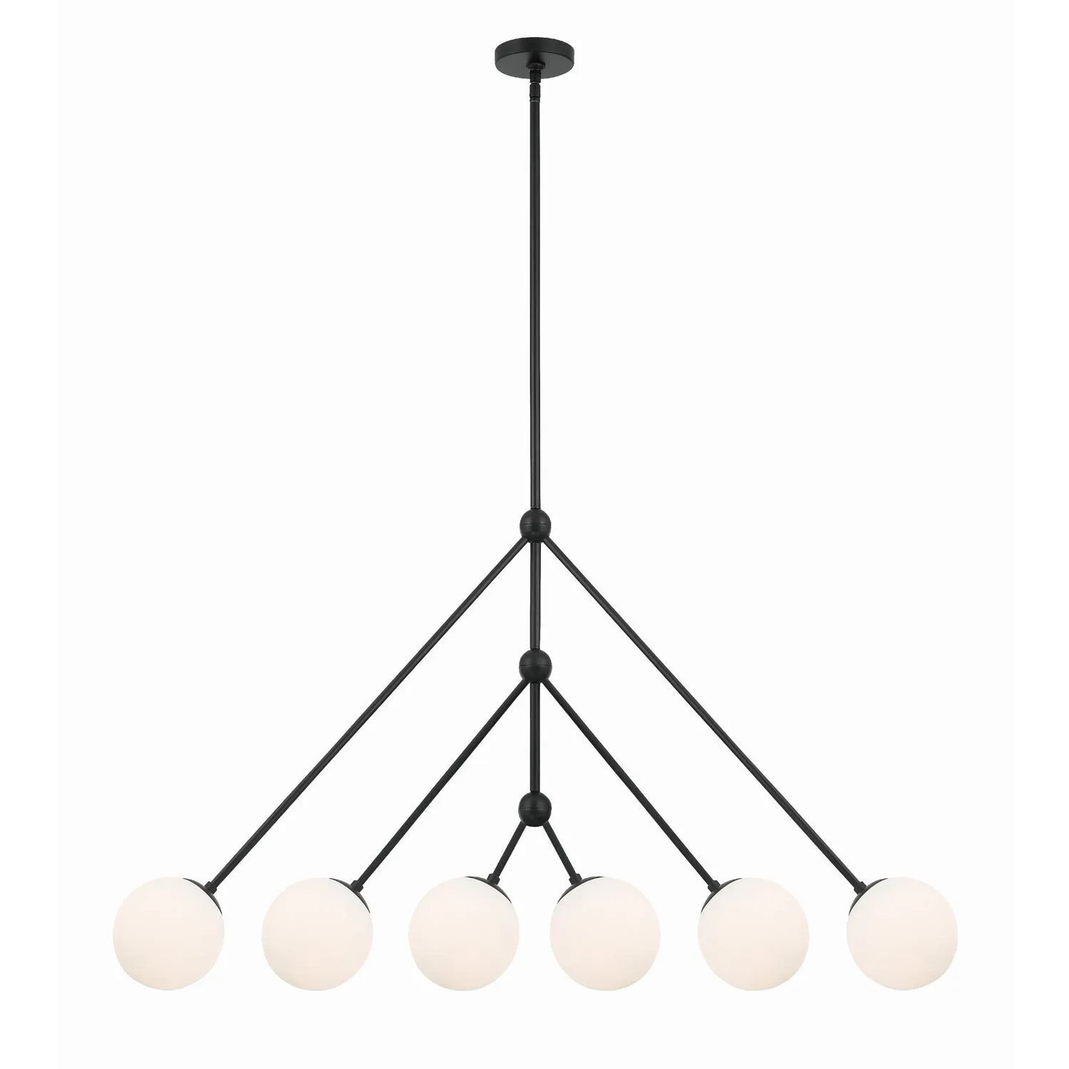 Omni 6 Light Matte Black Chandelier