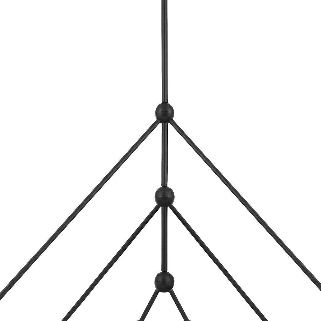 Omni 6 Light Matte Black Chandelier