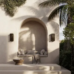 Outdoor Mediterranean Perforated Brass Wall Light