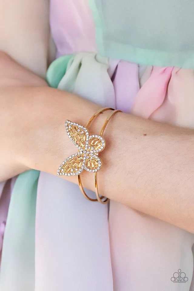 Paparazzi Bracelet ~ Butterfly Bella - Gold