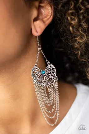 Paparazzi So Social Butterfly - Blue Earrings