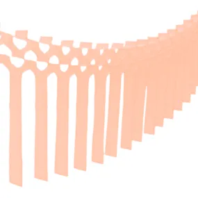 Peach 12 Ft Tissue Macrame Garland
