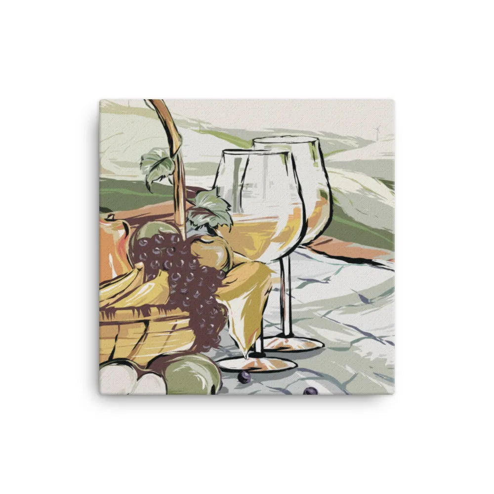 Petite Dejeuner Ready-to-Hang Premium Wrapped Wood Frame Art - Designed by Michigan Artists