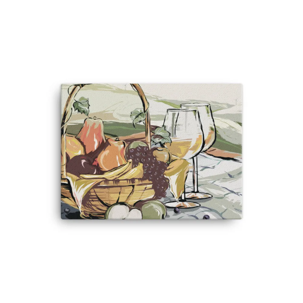 Petite Dejeuner Ready-to-Hang Premium Wrapped Wood Frame Art - Designed by Michigan Artists